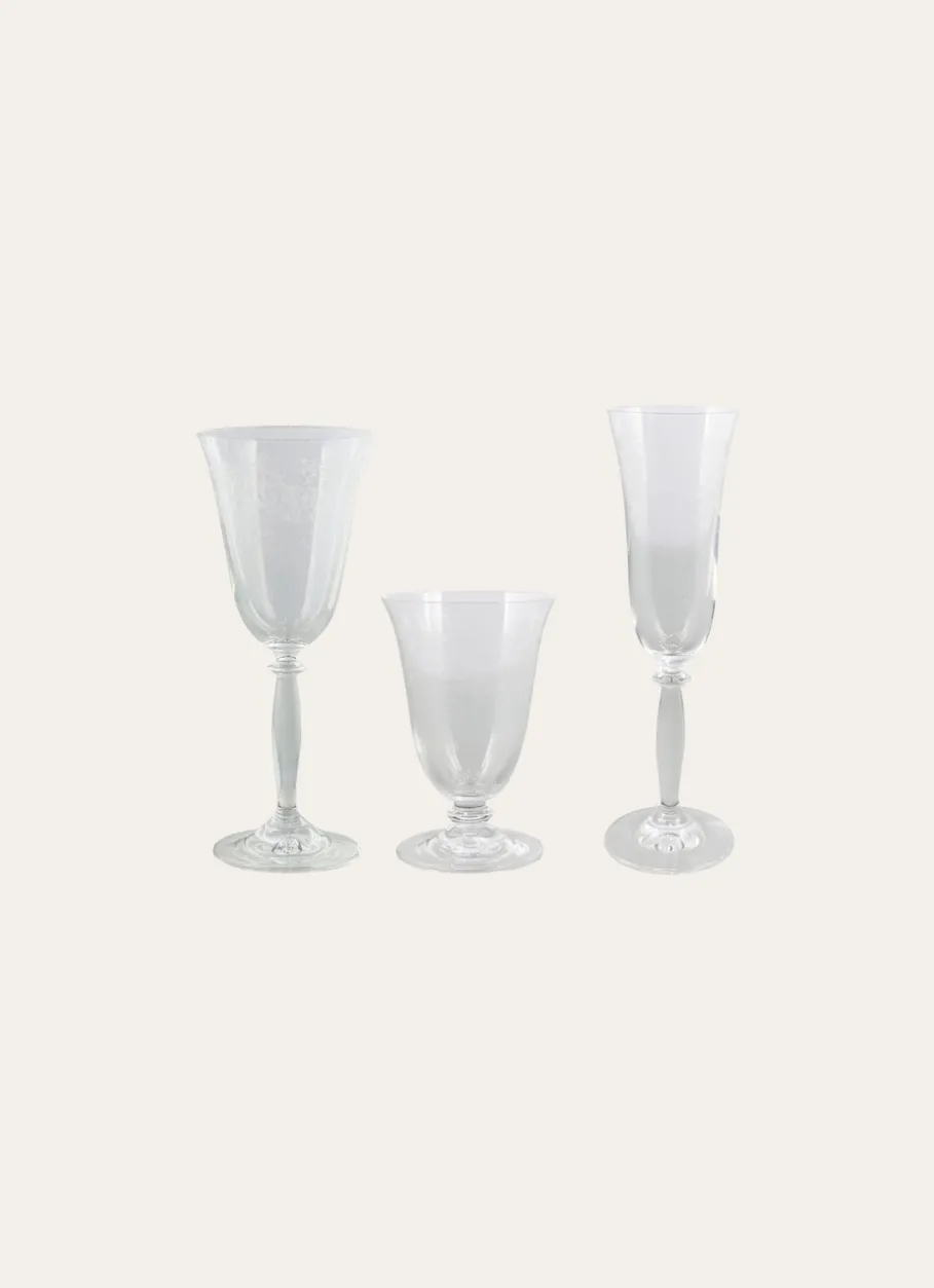 Bouchara Verre, Théière, Carafe^FLUTE EN CRISTALLIN SERIGRAPHIE