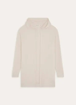 Bouchara Homewear, Accessoire^GILET LONG À CAPUCHE EN MAILLE NID D'ABEILLE