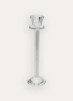 Bouchara Bougeoir, Lanterne^GRAND BOUGEOIR EN VERRE TRAVAILLÉ AVEC CRISTAUX