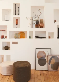 Bouchara Coussin, Coussin De Sol^GRAND COUSSIN DE SOL ROND EN BOUCLETTE