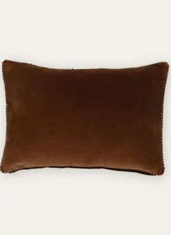 Bouchara Coussin, Coussin De Sol^GRAND COUSSIN EN VELOURS AVEC PASSEPOIL RAYÉ