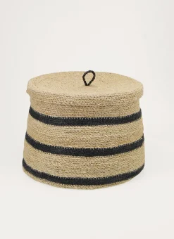 Bouchara Panier^GRAND PANIER EN FIBRES NATURELLES AVEC COUVERCLE