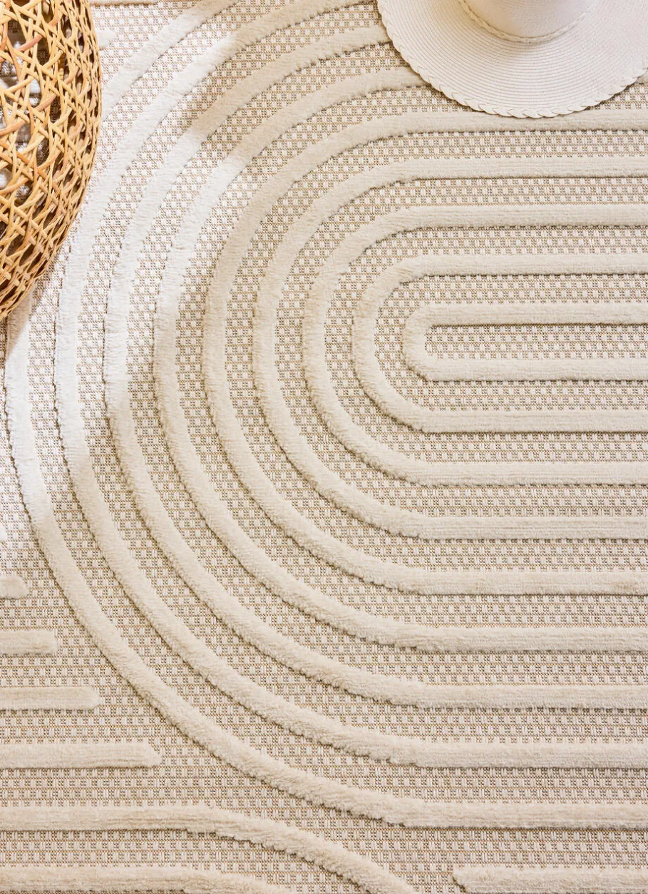 Bouchara Tapis^GRAND TAPIS UNI COURBES ET RAYURES VENISE