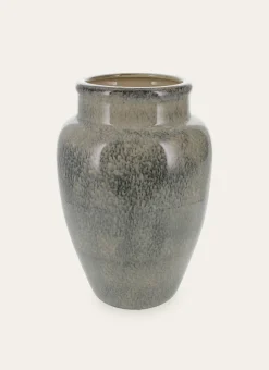 Bouchara Vase, Cache-Pot^GRAND VASE EN CÉRAMIQUE ÉMAILLÉE EFFET TACHETÉ