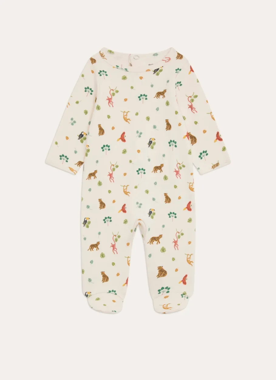 Enfant Bouchara Les Essentiels De Bebe^GRENOUILLÈRE EN COTON ANIMAUX DE LA JUNGLE