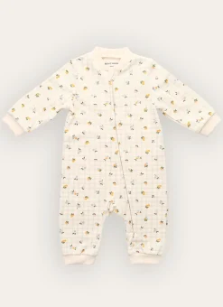 Enfant Bouchara Les Essentiels De Bebe^GRENOUILLÈRE EN MOLLETON IMPRIMÉ FLEURS / CARREAUX