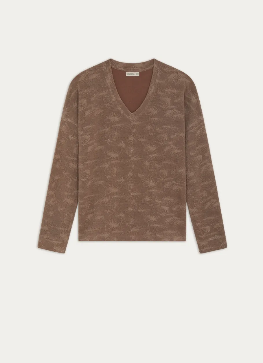 Bouchara Pyjama, Chemise De Nuit^HAUT MANCHES LONGUES EN FIL METALLISE