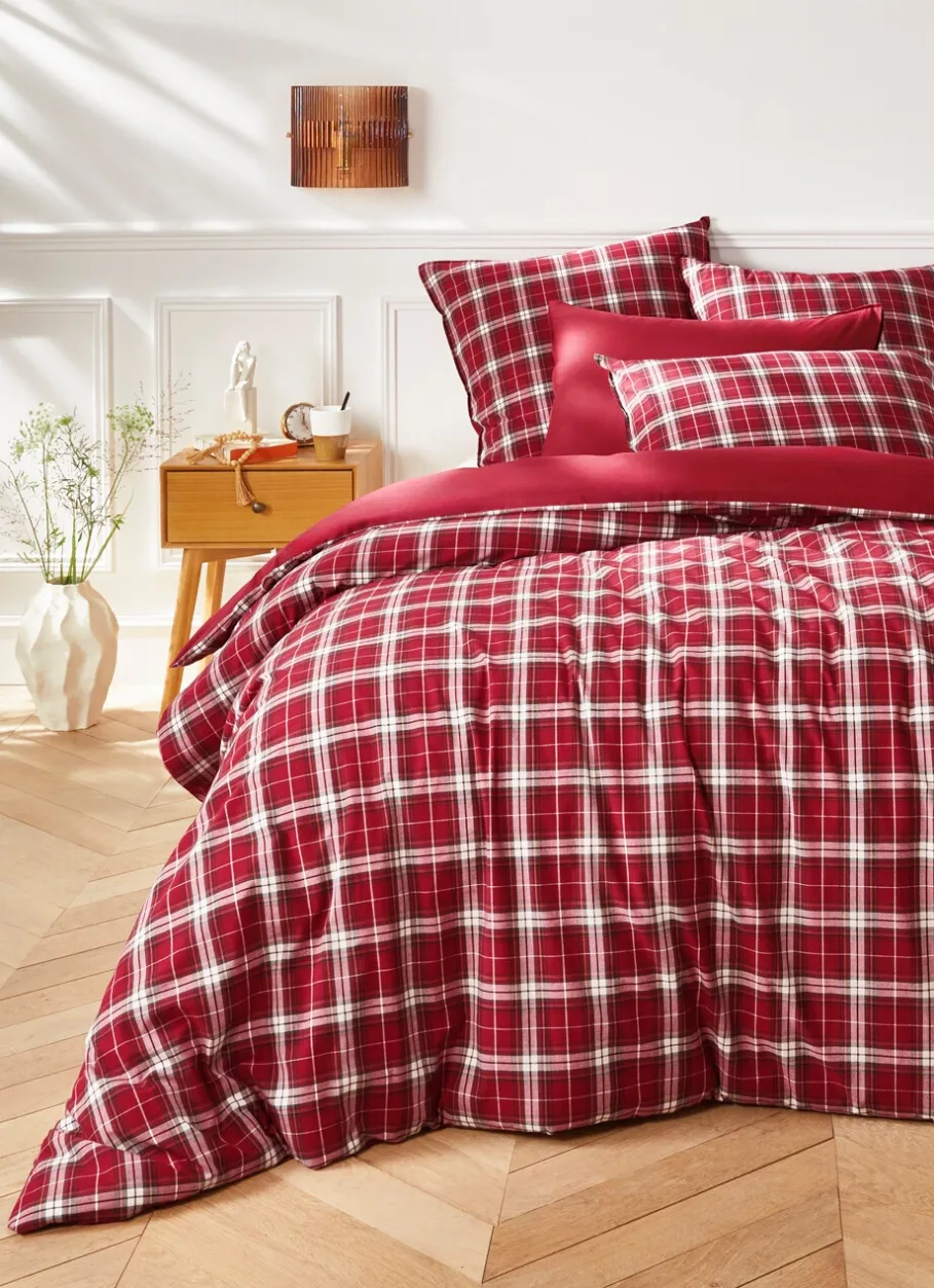 Bouchara Housse De Couette À Motifs|Chambre De Noël^HOUSSE DE COUETTE À CARREAUX TISSÉ TEINT TORQUHIL