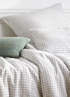 Enfant Bouchara Linge De Lit^HOUSSE DE COUETTE BÉBÉ EN GAZE DE COTON À CARREAUX