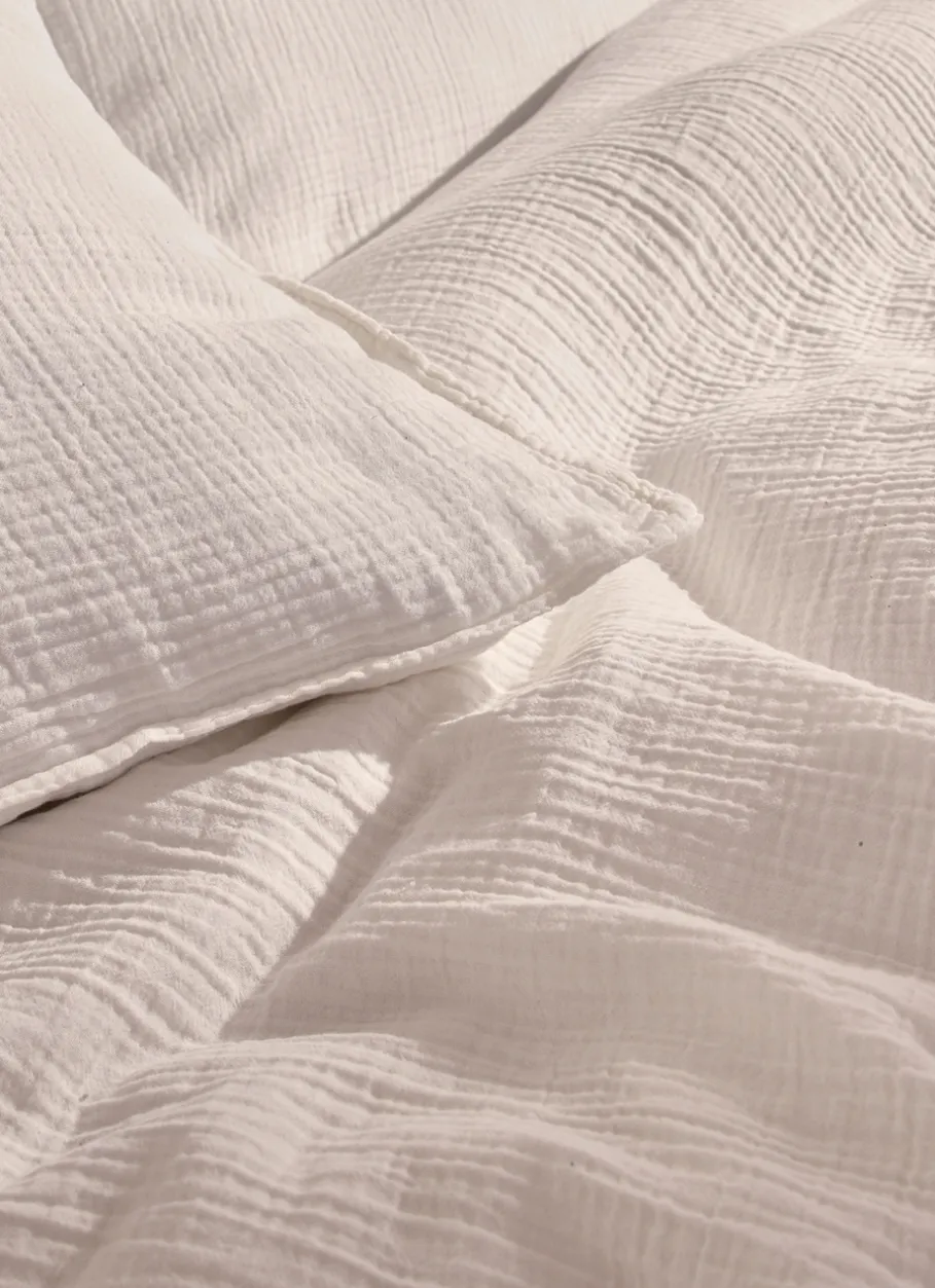 Bouchara Housse De Couette Unie^HOUSSE DE COUETTE DOUBLE GAZE DE COTON