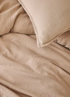 Bouchara Housse De Couette Unie^HOUSSE DE COUETTE DOUBLE GAZE DE COTON