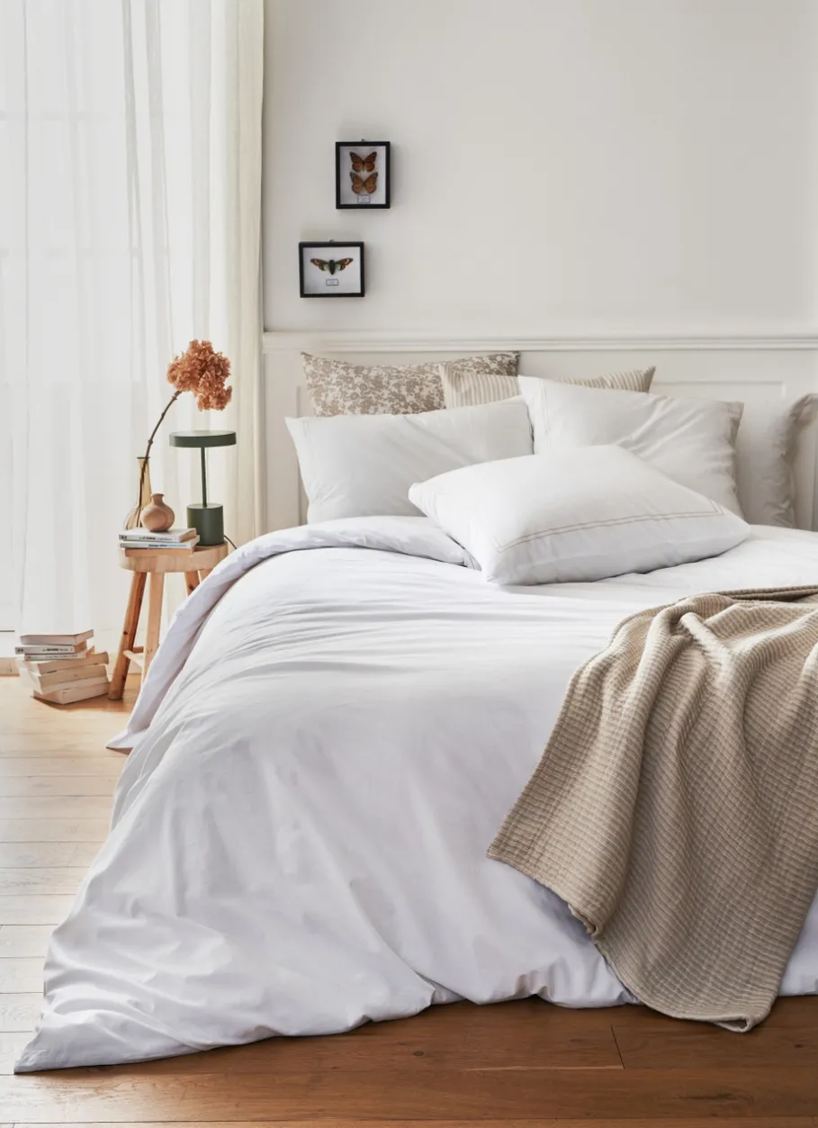 Bouchara Housse De Couette À Motifs|Housse De Couette Unie^HOUSSE DE COUETTE EN COTON LAVÉ