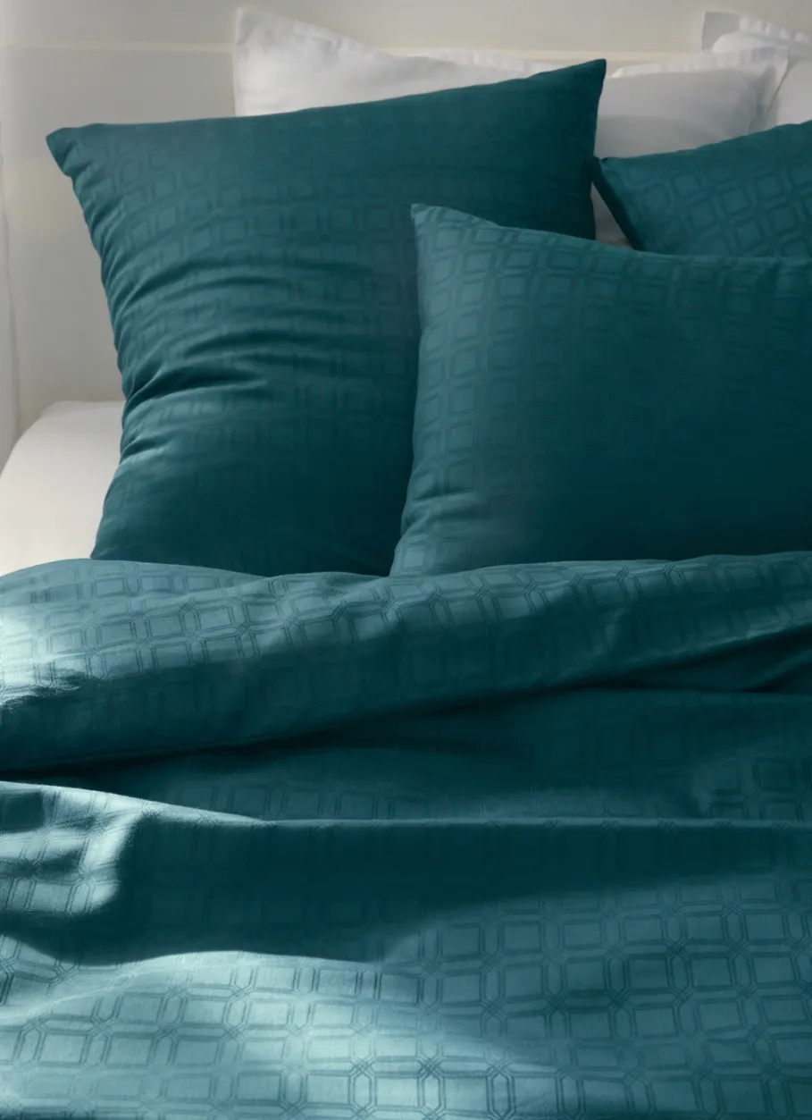 Bouchara Housse De Couette À Motifs|Housse De Couette Unie^HOUSSE DE COUETTE EN JACQUARD DE COTON ULYSSE