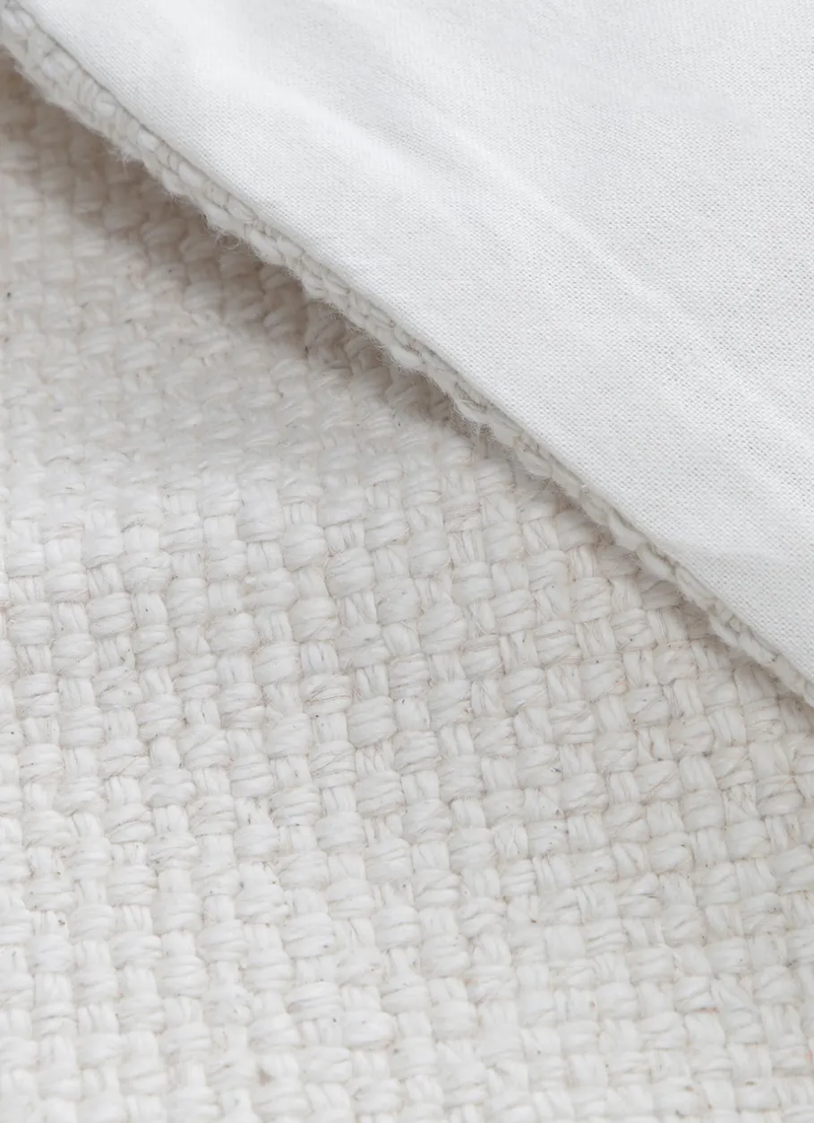 Bouchara Coussin, Coussin De Sol|Chambre De Noël^HOUSSE DE COUSSIN UNIE AVEC TISSAGE FANTAISIE