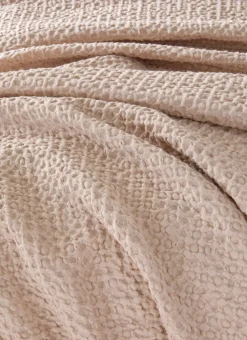 Bouchara Jete De Lit, Edredon^JETÉ DE LIT EN COTON LAVÉ NID D'ABEILLE