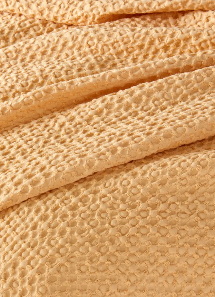 Bouchara Jete De Lit, Edredon^JETÉ DE LIT EN COTON LAVÉ NID D'ABEILLE
