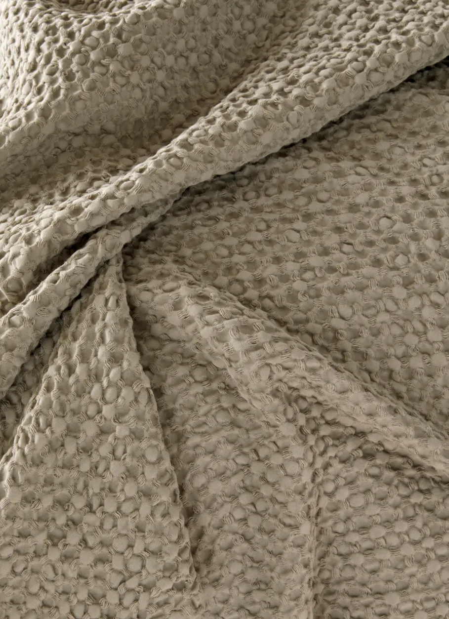 Bouchara Jete De Lit, Edredon^JETÉ DE LIT EN COTON LAVÉ NID D'ABEILLE