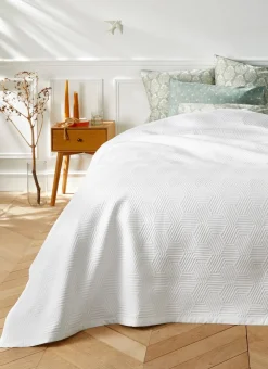 Bouchara Jete De Lit, Edredon^JETÉ DE LIT JACQUARD EN COTON MOTIFS GÉOMÉTRIQUE