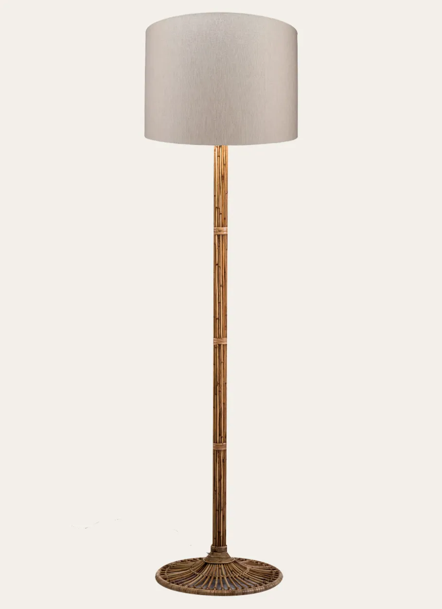 Bouchara Lampe, Lampadaire^LAMPADAIRE PIED EN BOIS TRAVAILLÉ