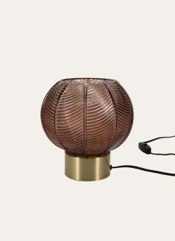 Bouchara Lampe, Lampadaire^LAMPE SOCLE DORÉ EN VERRE