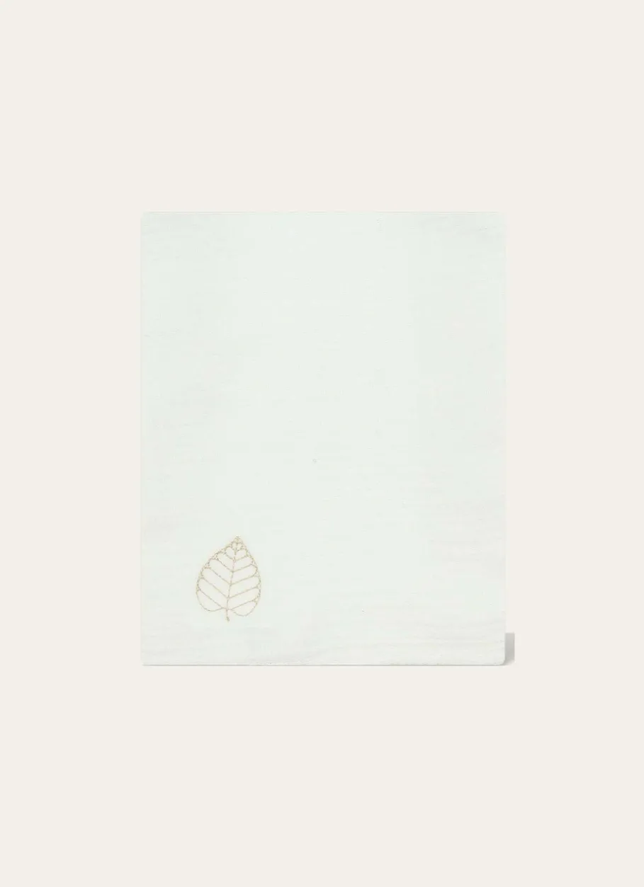 Enfant Bouchara Linge De Lit|Les Essentiels De Bebe^LANGE UNI EN GAZE DE COTON BRODERIE FEUILLE