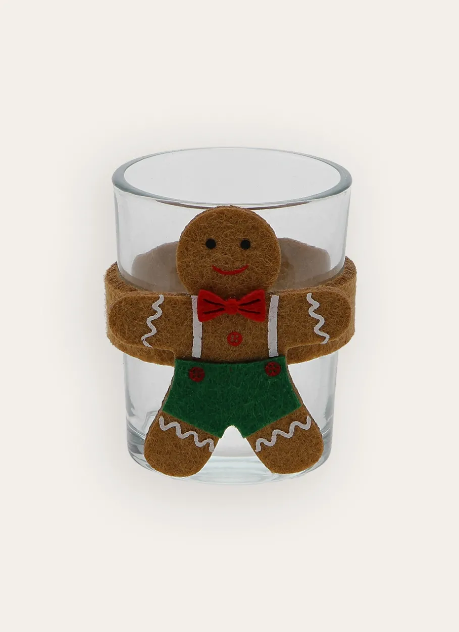 Bouchara Décoration De Noël^LOT 2 PHOTOPHORES DE NOËL MR & MME PAIN D'ÉPICES