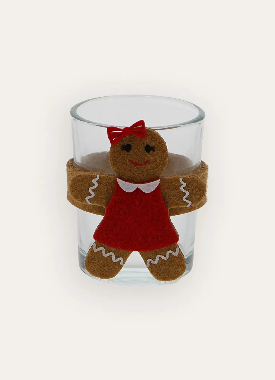 Bouchara Décoration De Noël^LOT 2 PHOTOPHORES DE NOËL MR & MME PAIN D'ÉPICES