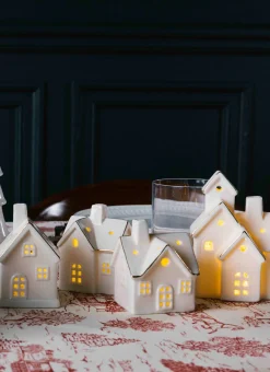 Bouchara Décoration De Noël^LOT DE 3 MAISONS LUMINEUSES EN PORCELAINE
