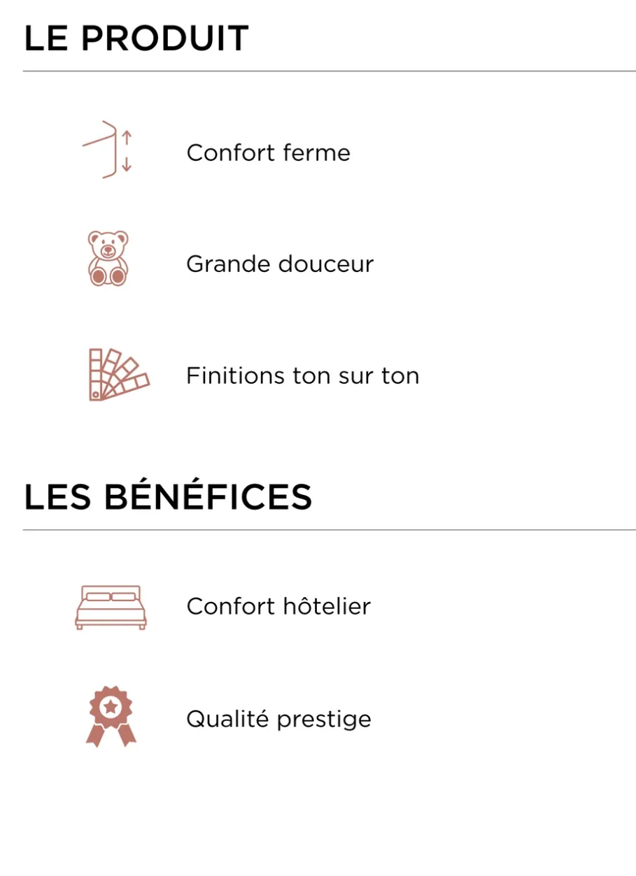 Bouchara Oreiller, Traversin^LOT DE 2 OREILLERS RECTANGULAIRES CONFORT HÔTELIER