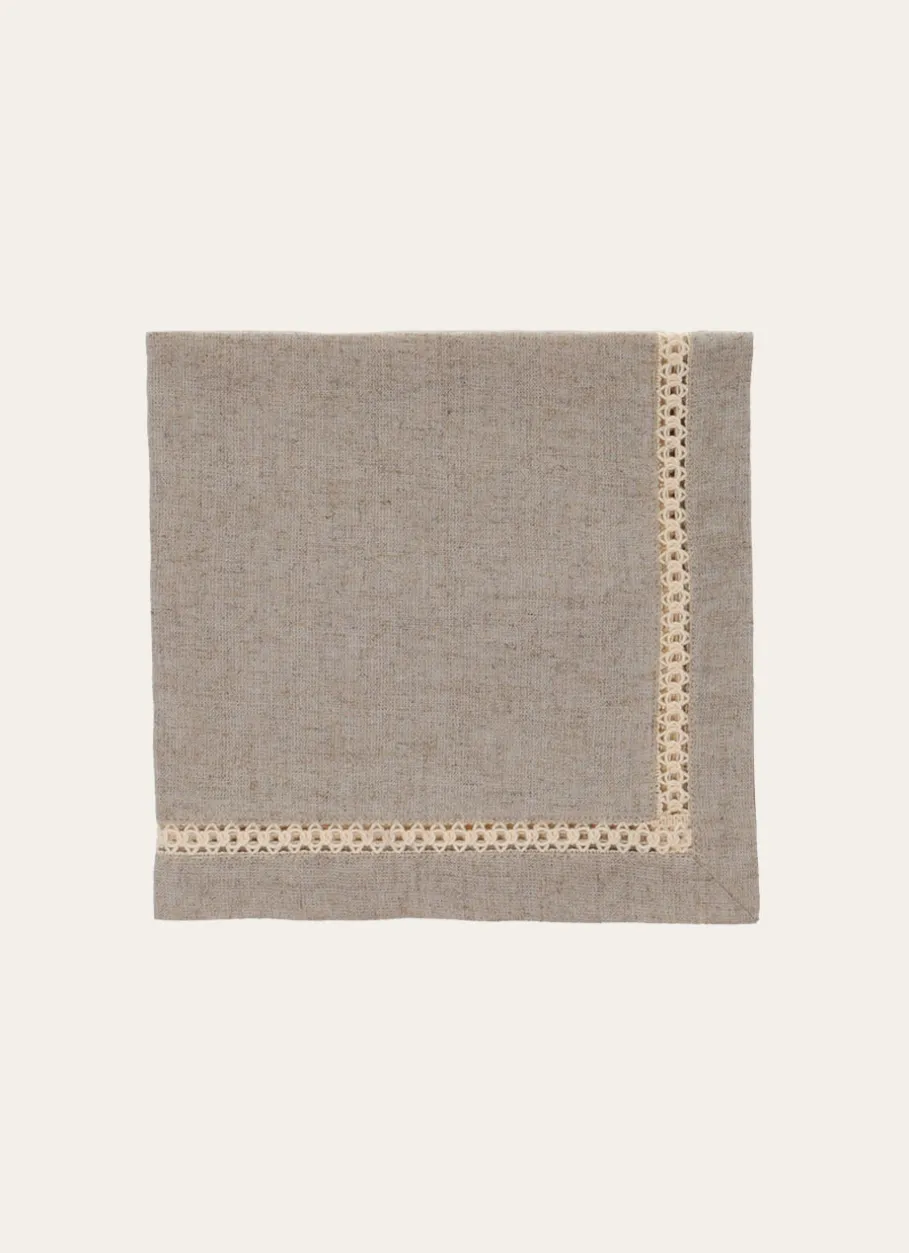 Bouchara Serviette De Table^LOT DE 2 SERVIETTES AVEC BORDURE AJOURÉE ROMA