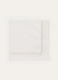 Bouchara Serviette De Table^LOT DE 2 SERVIETTES DE TABLE BRODÉES FILS DORÉS