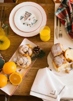 Bouchara Serviette De Table|Table De Noël^LOT DE 2 SERVIETTES DE TABLE EN COTON FLAMMÉ