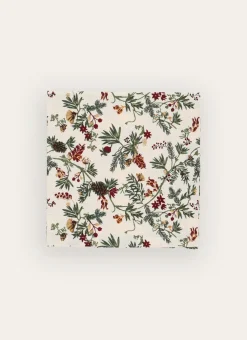 Bouchara Serviette De Table|Table De Noël^LOT DE 2 SERVIETTES DE TABLE IMPRIMÉES VÉGÉTAUX