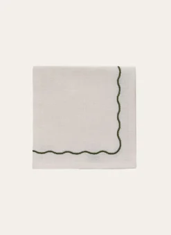 Bouchara Serviette De Table|Table De Noël^LOT DE 2 SERVIETTES EN COTON FLAMMÉ