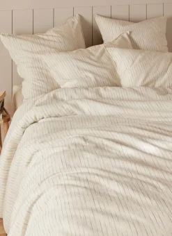 Bouchara Taie À Motifs^LOT DE 2 TAIES D'OREILLER EN LIN & COTON