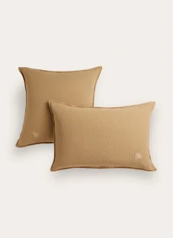 Bouchara Taie À Motifs^LOT DE 2 TAIES D’OREILLER EN DOUBLE GAZE DE COTON