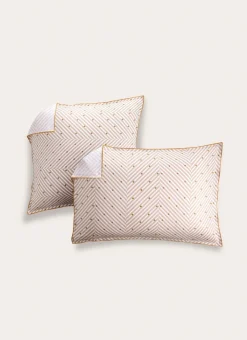 Bouchara Taie À Motifs^LOT DE 2 TAIES D’OREILLER EN PERCALE DE COTON ANDO