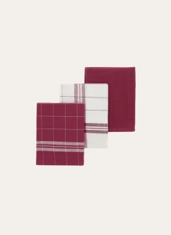 Bouchara Torchon, Essuie-Mains^LOT DE 3 TORCHONS EN COTON