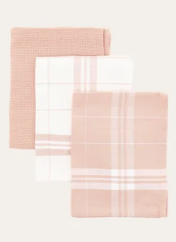 Bouchara Torchon, Essuie-Mains^LOT DE 3 TORCHONS EN COTON