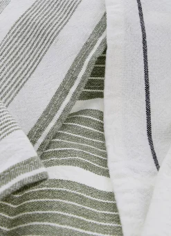 Bouchara Torchon, Essuie-Mains^LOT DE 3 TORCHONS EN COTON À RAYURES