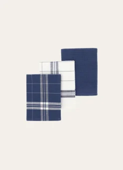 Bouchara Torchon, Essuie-Mains^LOT DE 3 TORCHONS EN COTON