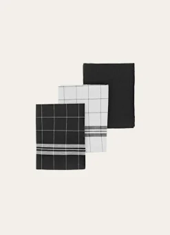 Bouchara Torchon, Essuie-Mains^LOT DE 3 TORCHONS EN COTON