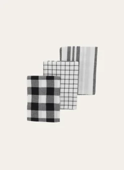 Bouchara Torchon, Essuie-Mains^LOT DE 5 TORCHONS EN COTON