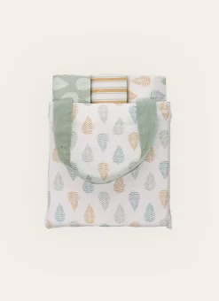 Bouchara Torchon, Essuie-Mains^LOT DE 3 TORCHONS IMPRIMÉS MOTIF FEUILLES