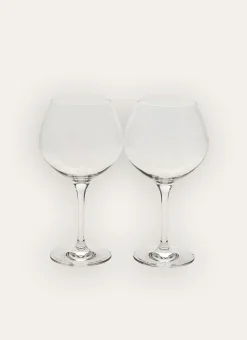 Bouchara Verre, Théière, Carafe^LOT DE 2 VERRES À GIN EN CRISTALLIN