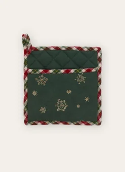 Bouchara Tablier, Manique, Gant|Table De Noël^MANIQUE DE CUISINE À CARREAUX TISSÉ FIL-TEINT