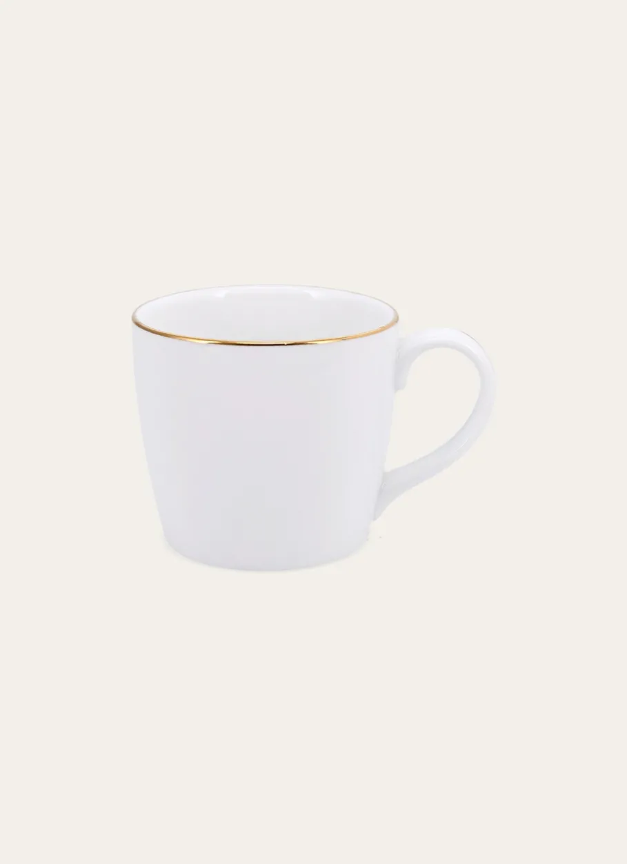 Bouchara Tasse, Bol^MUG EN PORCELAINE AVEC LISERÉ DORÉ