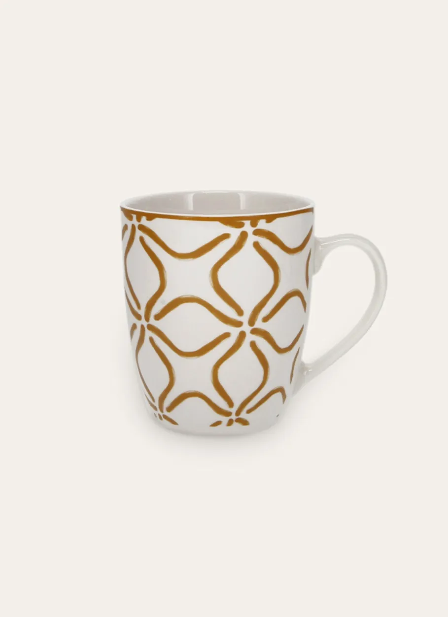 Bouchara Tasse, Bol^MUG EN PORCELAINE MOTIF ARABESQUE