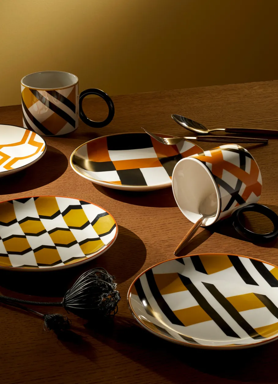 Bouchara Tasse, Bol^MUG STYLE ART DÉCO MOTIFS GRAPHIQUES