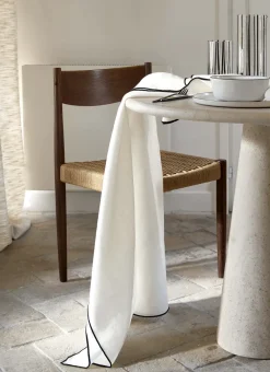 Bouchara Nappe^NAPPE COTON ET LIN FINITION BOURDON GRAND FORMAT
